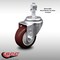Service Caster 3 Inch SS Maroon Polyurethane Wheel Swivel 12mm Threaded Stem Caster SCC SCC-SSTS20S314-PPUB-MRN-M1215 - alternate 1